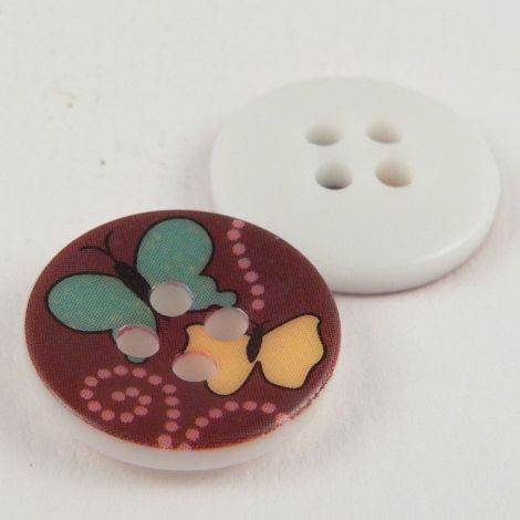 15mm Butterfly 4 Hole Button