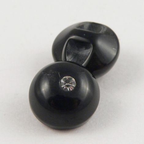 11mm Domed Shank Button With A Diamante Button