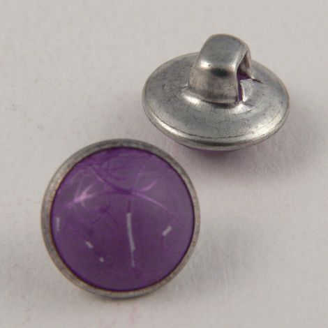 10mm Purple Marble Domed Shank Sewing Button