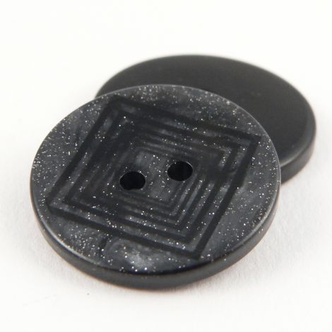 30mm Grey 2 Hole Coat Button With Contemporary Square