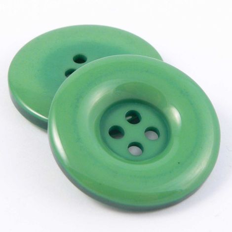 34mm Chunky Solid Green 4 Hole Coat Button