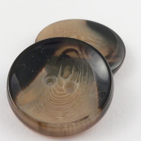 18mm Brown Horn Effect 2 Hole Sewing Button