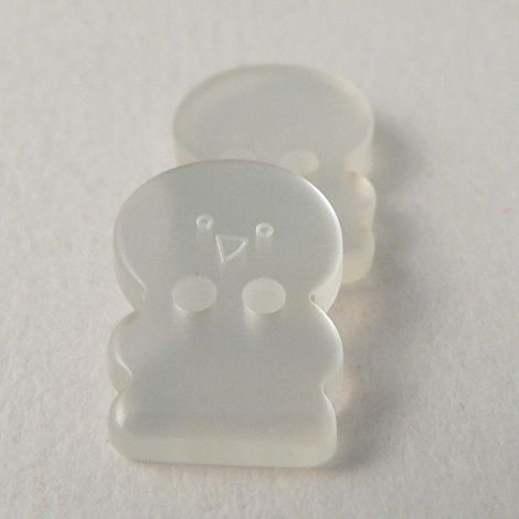 14mm Clear Plastic Penguin 2 Hole Button