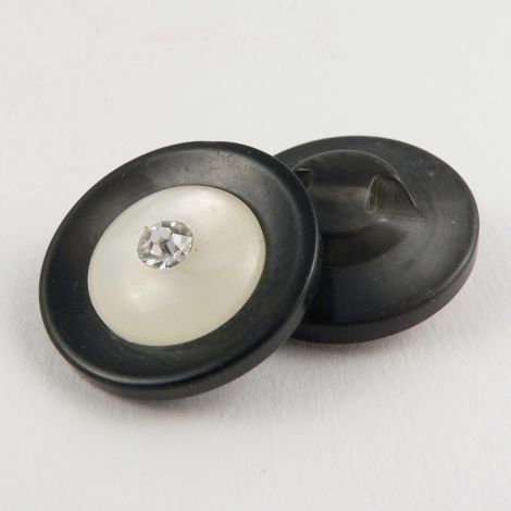 21mm MOP Contemporary Shank Suit Button With Diamante