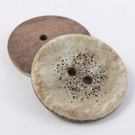 23mm Natural Stone Effect 2 Hole Sewing Button 