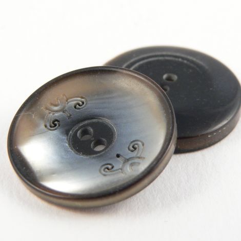 20mm Grey/Brown Pearlised Ornate 2 Hole Sewing Button