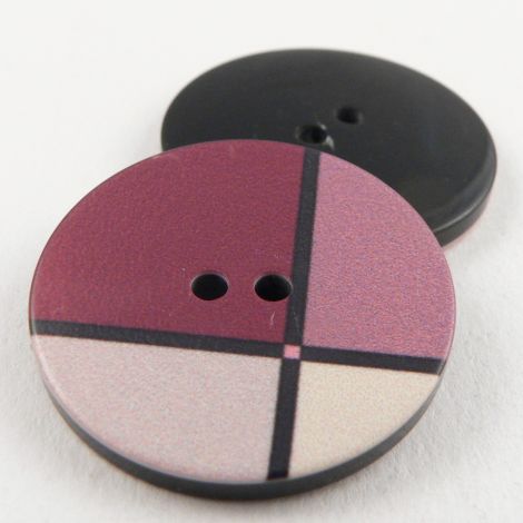 28mm Pinks Retro 2 Hole Coat Button