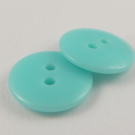 12mm Aqua Blue 2 Hole Sewing Button