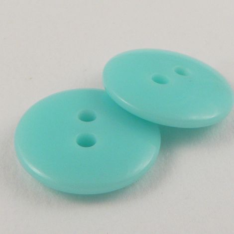 12mm Aqua Blue 2 Hole Sewing Button
