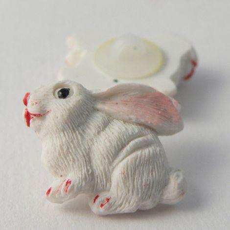 23mm White Rabbit Shank Button