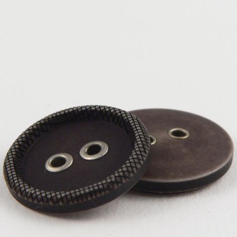 18mm Leather Look Eyelet 2 Hole Suit Button