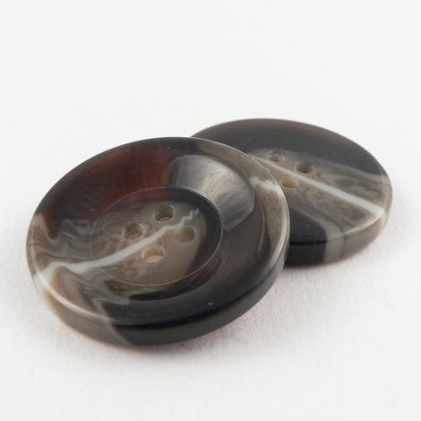 30mm Brown 4 Hole Coat Button