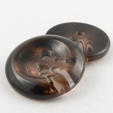 30mm Glossy Brown 4 Hole Coat Button