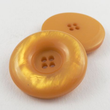 28mm Yellow  Italian Chunky Pearlised 4 Hole Coat Button