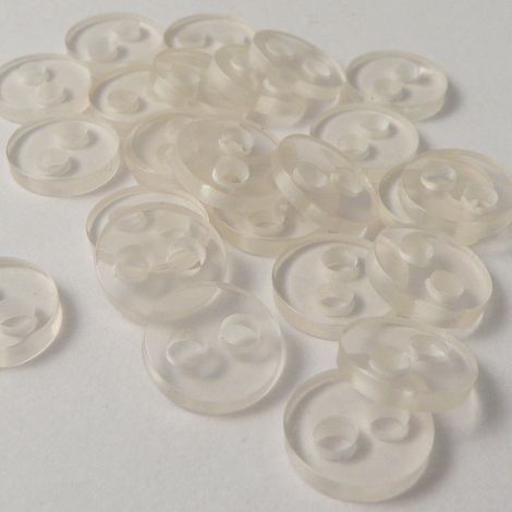 11mm x 25 Clear Backing Plastic 2 Hole Button Pack 