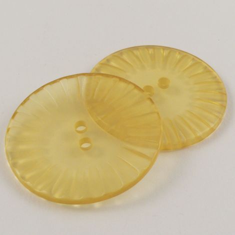 41mm Glass Effect Yellow Acrylic 2 Hole Coat Button