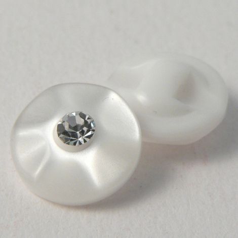 12mm Opaque Diamante Shirt  Shank Button