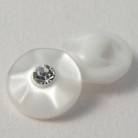 12mm Opaque Diamante Shirt  Shank Button