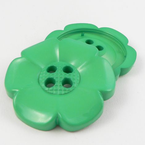 65mm Green Flower 4 Hole Button