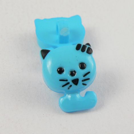 12mm Cute Blue Cat Shank Button