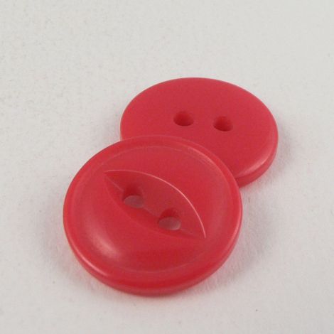 15mm Red Fisheye Shirt 2 Hole Button