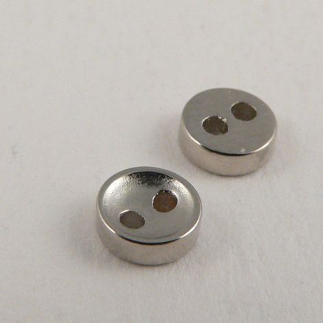 5mm Silver 2 Hole Button