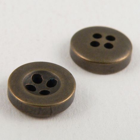 9mm Brass Shirt 4 Hole Button