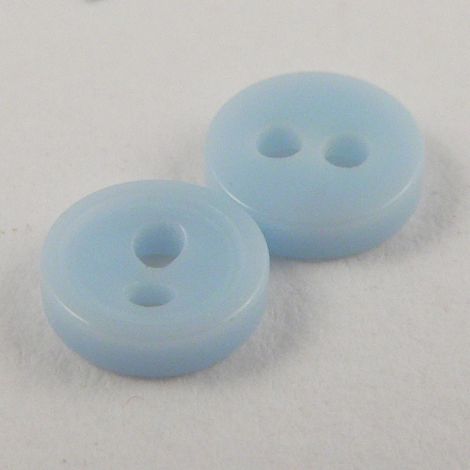 6mm Baby Blue 2 Hole Button
