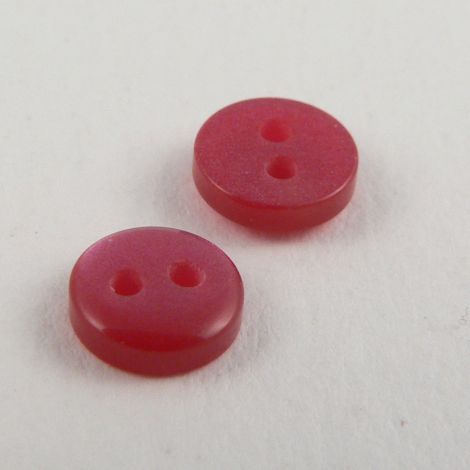 7mm Pink 2 Hole Button