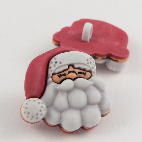 25mm 3D Father Christmas Shank Button