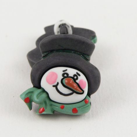 19mm 3D Cheeky Smiling Snowman Shank Button