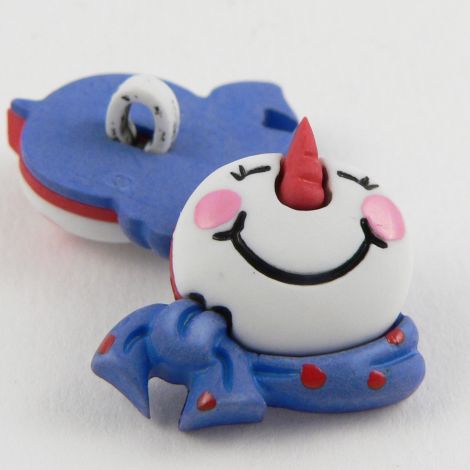 23mm 3D Cheeky Smiling Snowman Shank Button