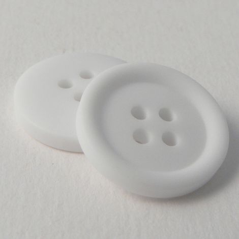 15mm White Matt Blazer/Suit 4 Hole Button