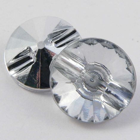 11mm Clear Pyramid Crystal Shank Button