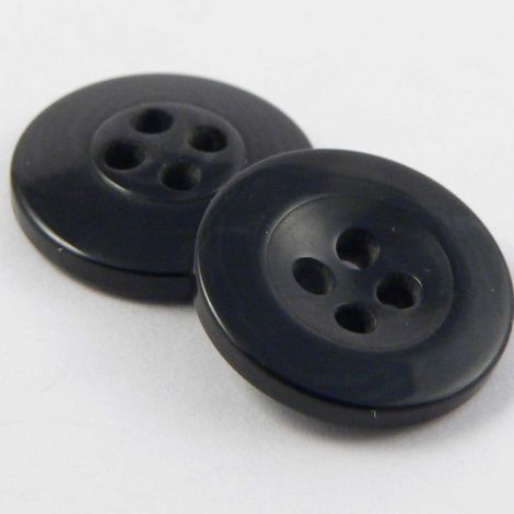 15mm Black Swirl Effect 4 Hole Sewing Button