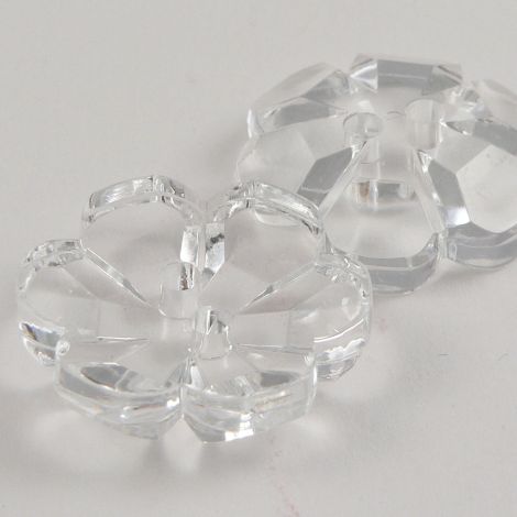 25mm Clear Flower 2 Hole Button