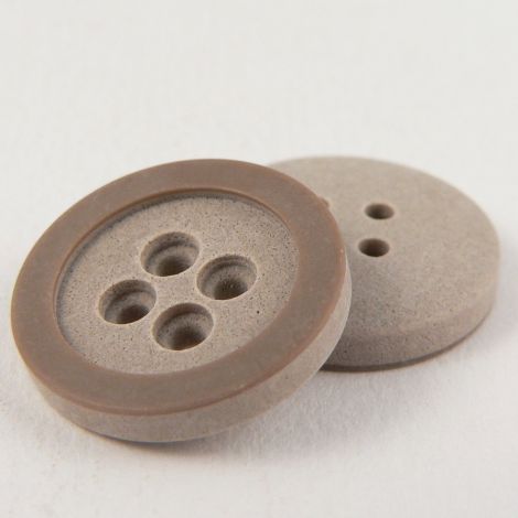 11mm Italian Beige Stone Effect 4 Hole Shirt Button