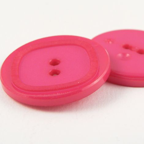 28mm Italian Cerise Pink Elegant 2 Hole Coat Button