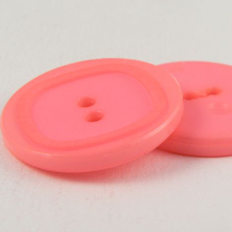 15mm Italian Flourescent Pink Elegant 2 Hole Suit Button