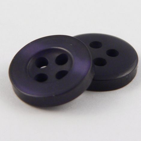 10mm Pearl Navy Blue 4 Hole Shirt Button 