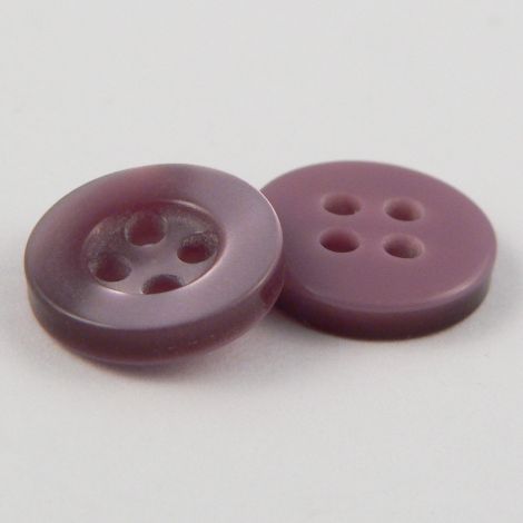 8mm Pearl Heather Purple 4 Hole Shirt Button 