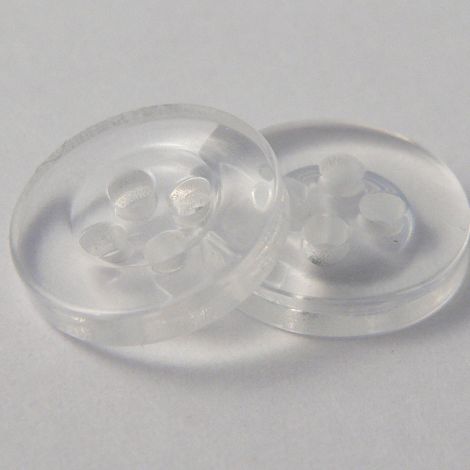 11mm Clear 4 Hole Shirt Button 