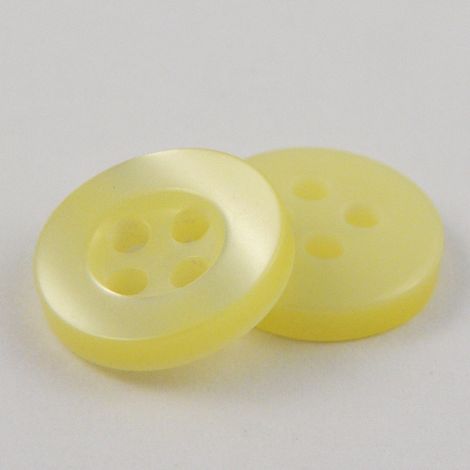 11mm Pearl Pale Lime 4 Hole Shirt Button 