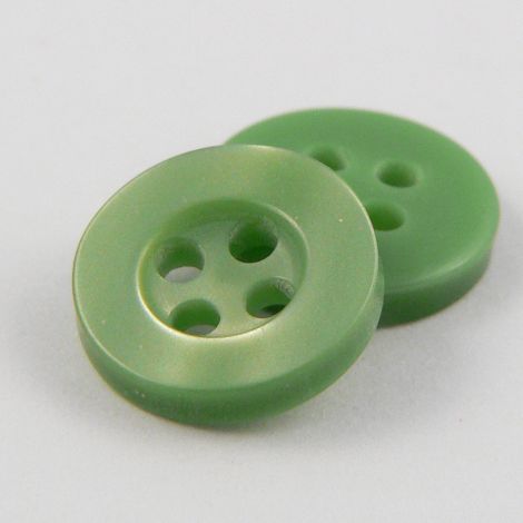 8mm Pearl Sage Green 4 Hole Shirt Button 