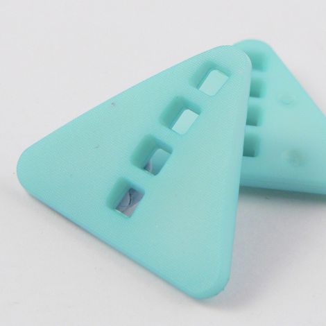 30mm Turquoise 2 Hole Triangle Coat Button
