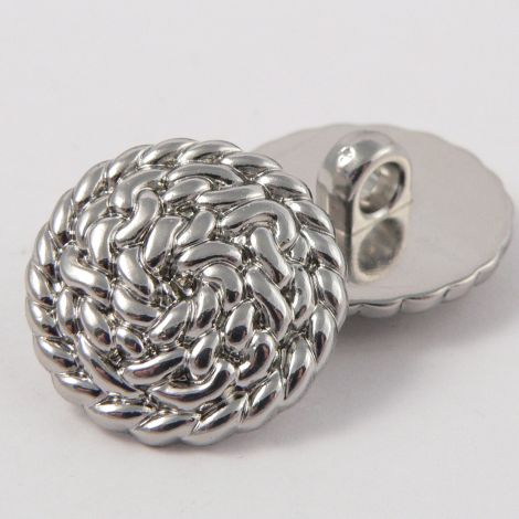 15mm Silver Rope Style Shank Sewing Button