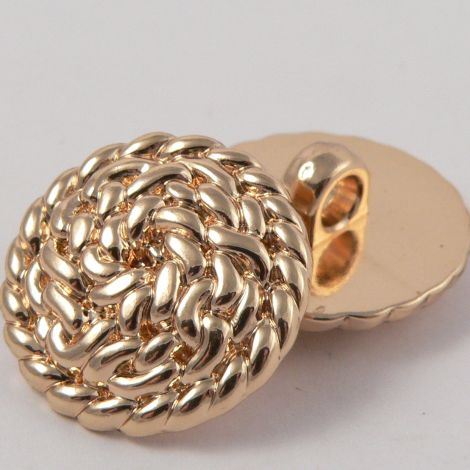 25mm Gold Rope Style Shank Coat Button