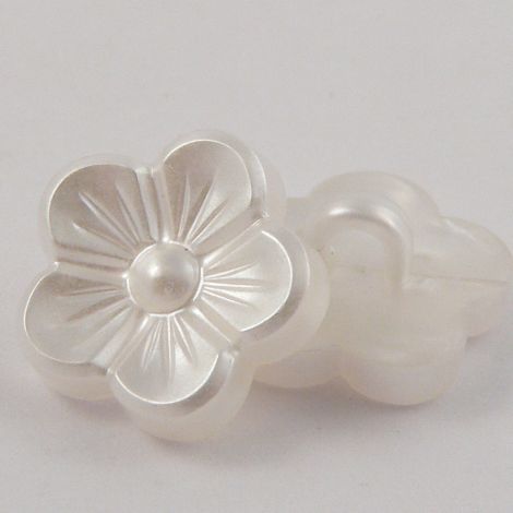 10mm Ivory Pearlised Flower Shank Buttons