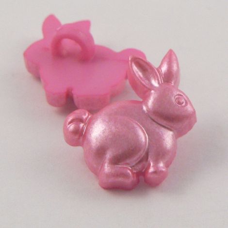 18mm Pink Rabbit Shank Buttons
