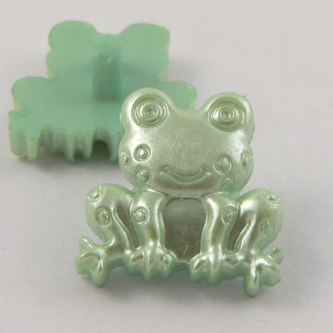 15mm Green Frog Shank Buttons